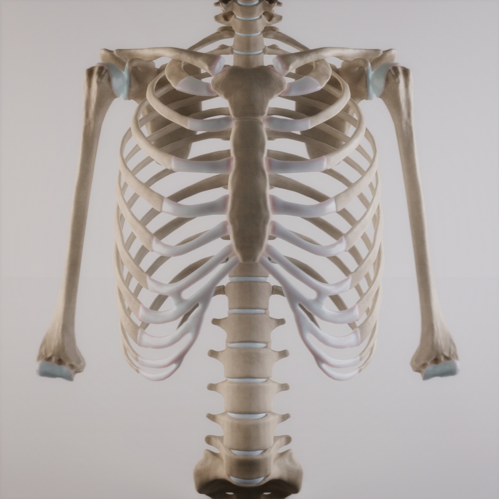 Thoracic cage with humerii eevee render